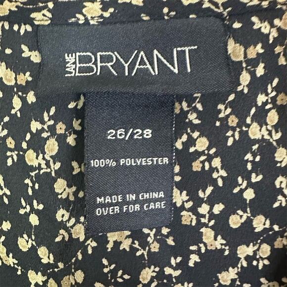Lane Bryant Top Women Plus Size 26 Ditzy Floral Flare Sleeve Boho Peasant Flowy - Picture 3 of 13